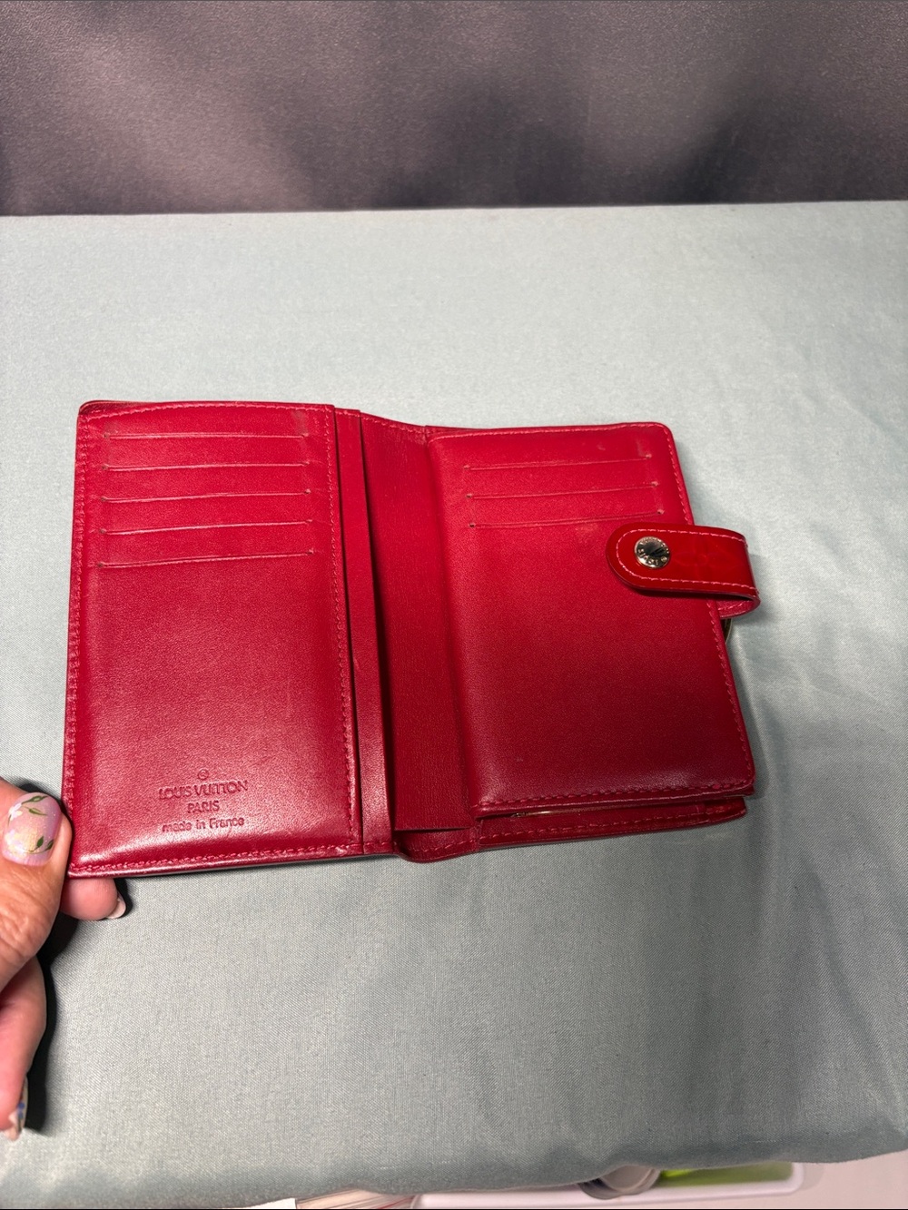 Louis Vuitton Vernis French Purse Wallet Pomme d'Amour Red M93528 - Picture 7 of 11